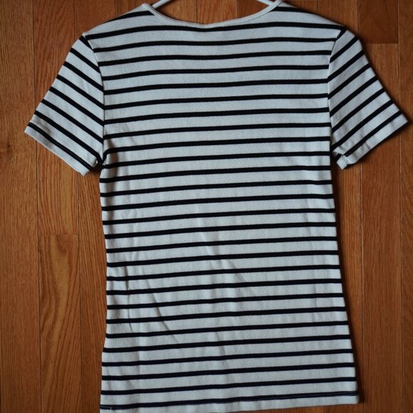 H&M Ribbed Striped Top || S - Picture 3 of 5